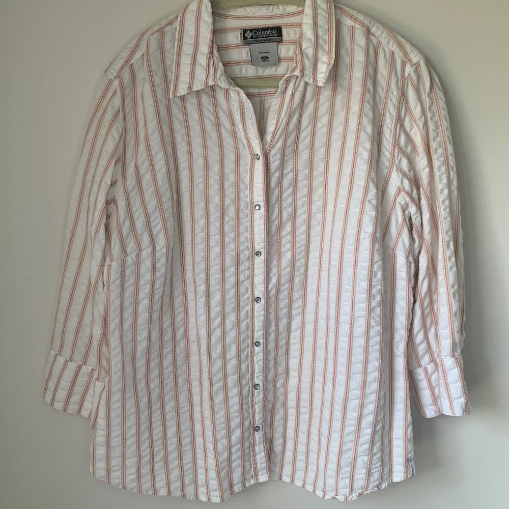 Columbia XCO Long Sleeve XL Snap Button Shirt